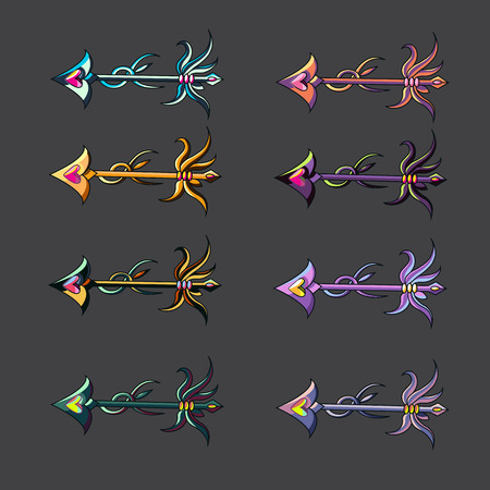 Set of arrows collection vector illustration isolatedのイラスト素材