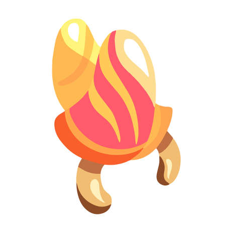 Fantastic magic mushroom. flat. decorative element. isolated on a white background. vector illustrationのイラスト素材