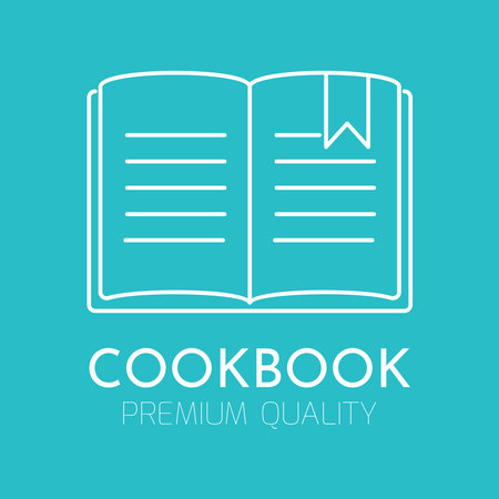 Simple logo. Linear icon with bookのイラスト素材