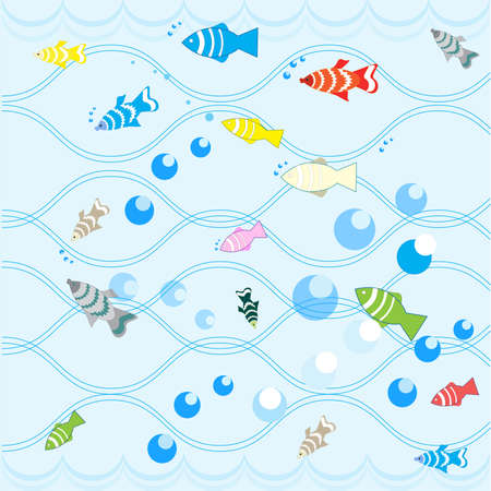 Cartoon fish.のイラスト素材