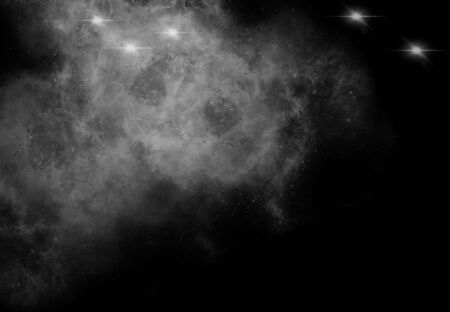 Abstract black and white space view. Monochrome background. Stock illustration.の写真素材