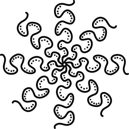 Hand drawn snowflake icon. Isolated on white background.のイラスト素材