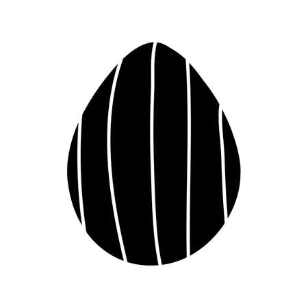 Easter egg doodle illustration isolated on white background.のイラスト素材