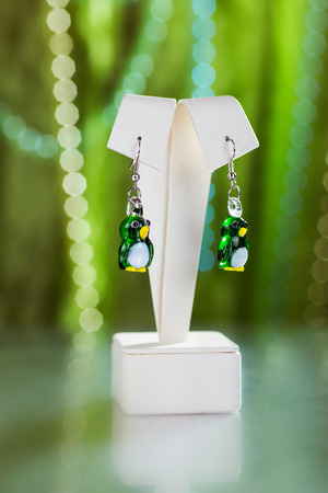 Accessories for the neck, beautiful handmade Colored buseny bracelet and necklaceの写真素材