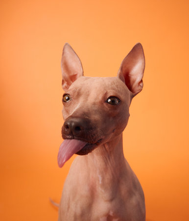 Cheeky American Hairless Terrierの写真素材