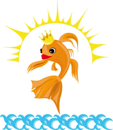 vector illustration of the goldfishのイラスト素材