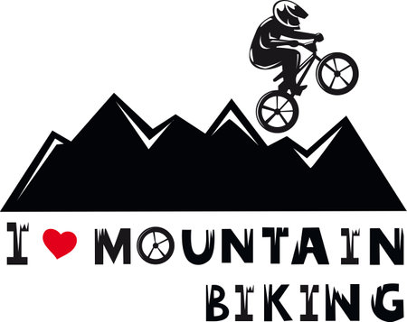 Mountain bike trials emblem vector image for your designのイラスト素材