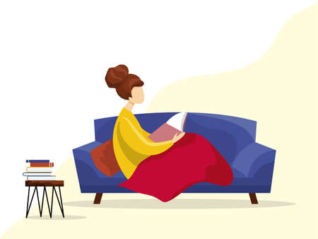 adult, books, cartoon, chair, character, comfortable, design, flat, happy, harmony, home, house, illustration, interior, isolated, lifestyle, living, male, man, people, person, relax, relaxation, rest, room, sitting, sofa, sofa interior, vector, youngのイラスト素材