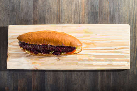 Crafting hotdog on the supply boardの写真素材