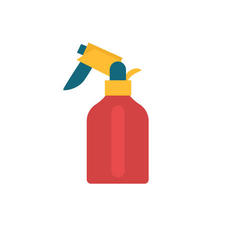 Spray for plants.The equipment for work in the garden.Spring planting.Spraying of plants.Flat vector isolated illustration on a white background.のイラスト素材