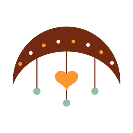 Abstract stylized decorative boho moon and sun sign with patterns and floral ornament. Decor for interior decoration, poster, clothing. Flat isolated illustration on white backgroundのイラスト素材