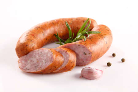 Tasty sausage with spicesの写真素材