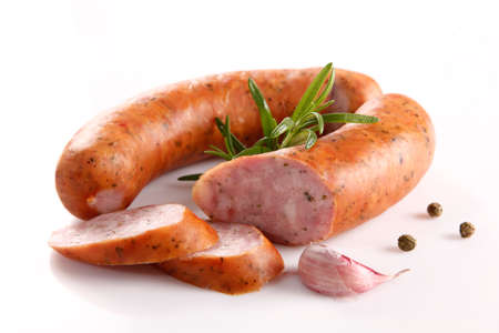 Tasty sausage with spicesの写真素材