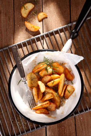 baked potatoesの写真素材