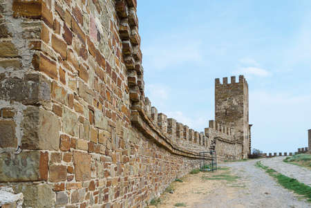 the ruins of the old castleの写真素材