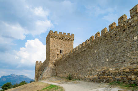 the ruins of the old castleの写真素材