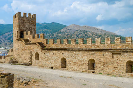 the ruins of the old castleの写真素材