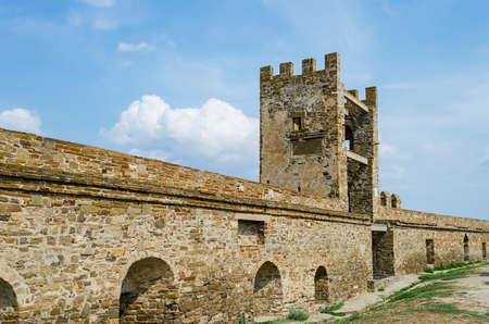 the ruins of the old castleの写真素材
