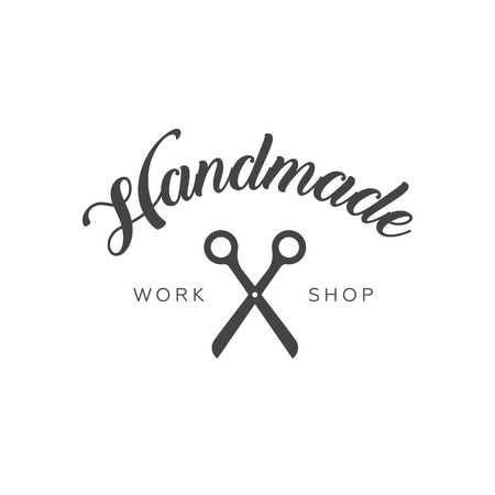 Handmade workshop vintageのイラスト素材