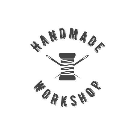 Handmade workshop vintageのイラスト素材