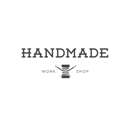 Handmade workshop vintageのイラスト素材