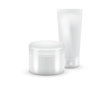 Vector illustration of tube cosmetic. Tube Of Toothpaste, Cream, Gel, Serum or Clean. Product Packingのイラスト素材