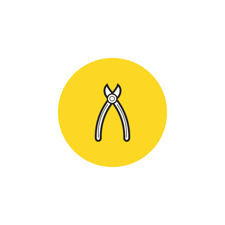 nippers icon. Element of construction tools for mobile concept and web apps. Thin line icon for website design and development, app development. Premium icon on white background.のイラスト素材