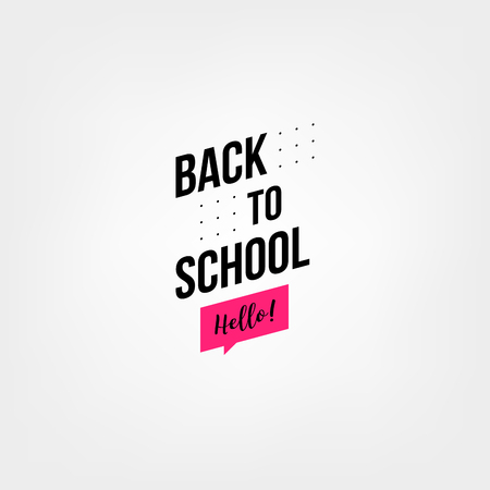 Welcome back to school label. School Background. Back to school sale tag. Vector illustration. Hand drawn lettering badges. Typography emblem setのイラスト素材
