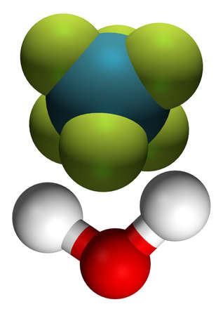 the molecules, Laboratory flasks on a white background.の写真素材