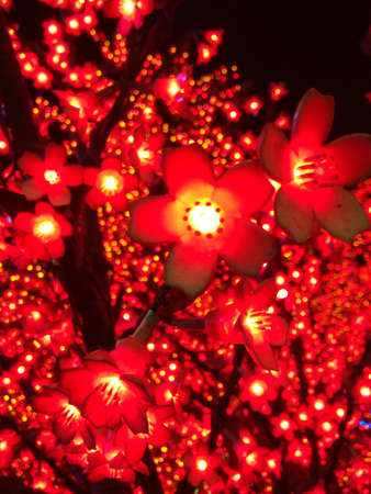 Red LED flowersの素材