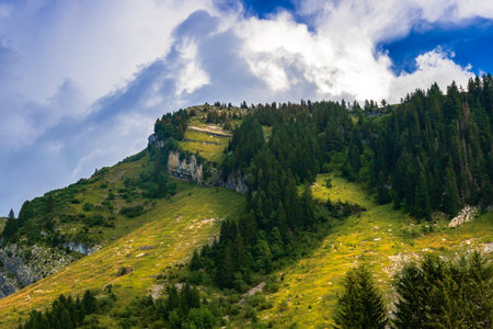 Mountain landscape in the French Alps. Haut-Savoie, Franceの写真素材