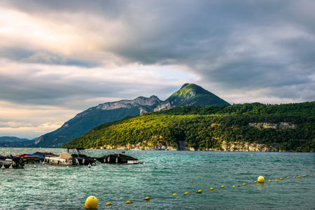 Annecy Lake, Franceの写真素材