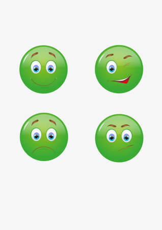 Green smilesのイラスト素材