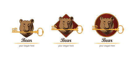 Bear headのイラスト素材