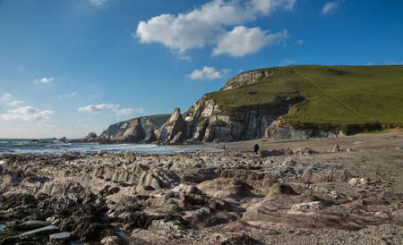 Westcombe Beach in South Devon Uk