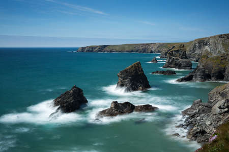 Bedruthan steps Cornwallの写真素材