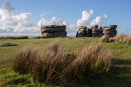 Coombestone tor Dartmoor Devon Ukの写真素材