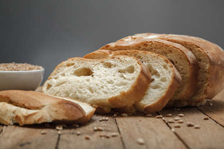 Fresh sliced bread and cereals. Fresh bakery.