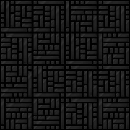 Dark black Geometric grid Carbon fiber background Modern dark abstract seamless textureの写真素材
