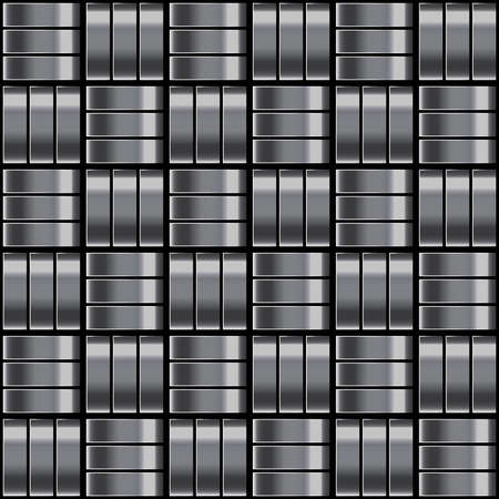 Dark black Geometric grid Carbon fiber background Modern dark abstract seamless textureの写真素材