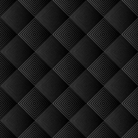 Dark black Geometric grid Carbon fiber background Modern dark abstract seamless textureの写真素材