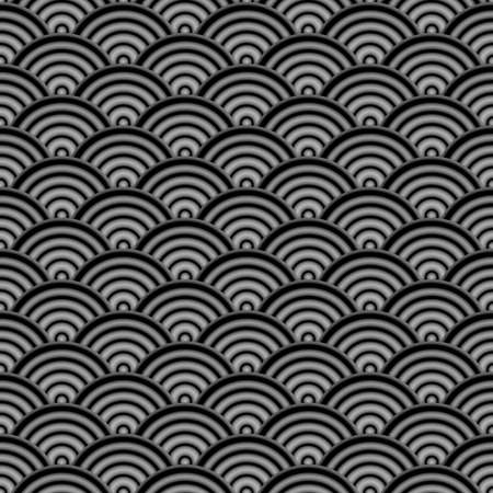 Japanese geometric background Wave seamless patternのイラスト素材