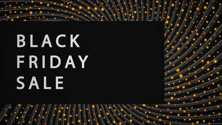 Black friday sale vector banner dark background posterのイラスト素材