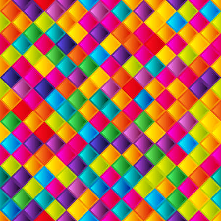 Geometric grid background Modern colorful abstract multicolored texture Seamless patternのイラスト素材