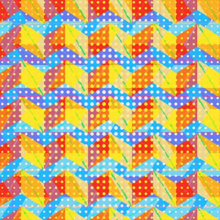 Geometric grid background Modern colorful abstract multicolored texture Seamless pattern