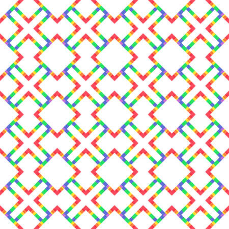 Geometric grid background Modern colorful abstract multicolored texture Seamless patternのイラスト素材