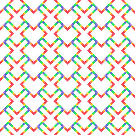 Geometric grid background Modern colorful abstract multicolored texture Seamless patternのイラスト素材