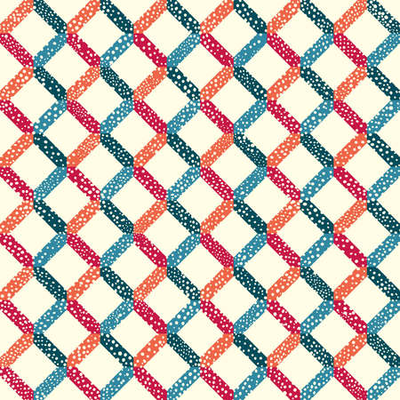 Geometric grid background Modern colorful abstract multicolored texture Seamless patternのイラスト素材