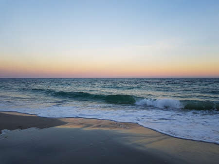 Seascape Sea with calm water and clear sky Nature backgroundの写真素材