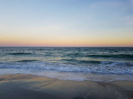 Seascape Sea with calm water and clear sky Nature backgroundの写真素材